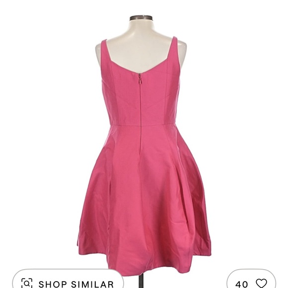 Halston Heritage Fit and Flare Pink Sleeveless Dress - Picture 4 of 9